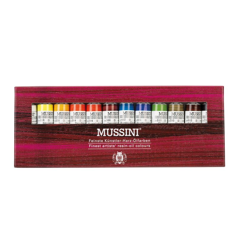 Schmincke MUSSINI Oil Color Cardboard Set 12 x 15 ml