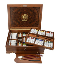 Schmincke MUSSINI Oil Color Set in Wooden Box 37 x 35 ml + Accessories