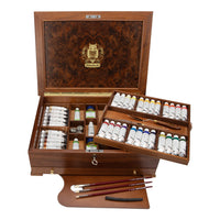 Schmincke MUSSINI Oil Color Set in Wooden Box 37 x 35 ml + Accessories