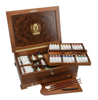 Schmincke MUSSINI Oil Color Set in Wooden Box 37 x 35 ml + Accessories