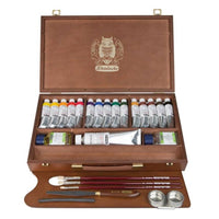 Schmincke MUSSINI Oil Color Wooden Box Set 15 x 35 ml + 150 ml