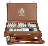 Schmincke MUSSINI Oil Color Wooden Box Set 15 x 35 ml + 150 ml