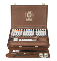 Schmincke NORMA Professional Oil Color Set in Wooden Box 15 x 35 ml + White 120 ml