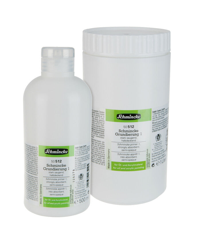 Schmincke Primer 1, Strongly Absorbent Gesso Primer, 500 ml