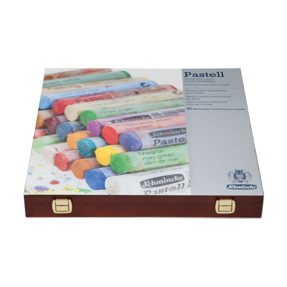 Schmincke Soft Pastels in Wooden Box - Set of 45