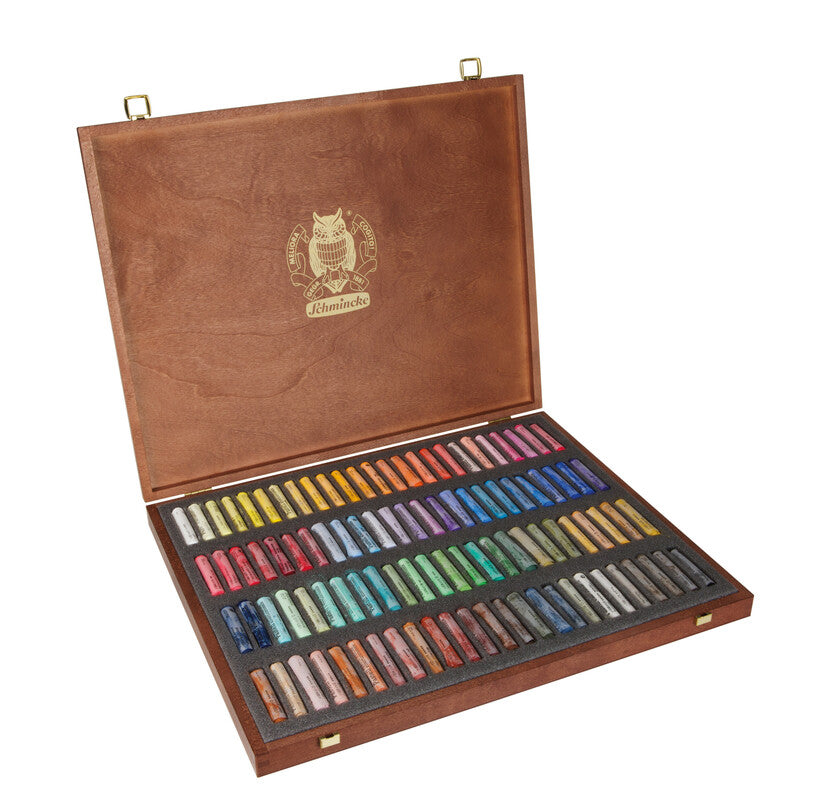 Schmincke Soft Pastels Wooden Box 100 pcs