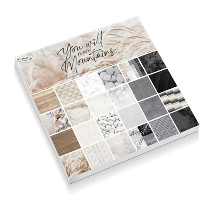 Scrapbooking Paper, 24 Sheets, 30.5 x 30.5 - Natural Motif