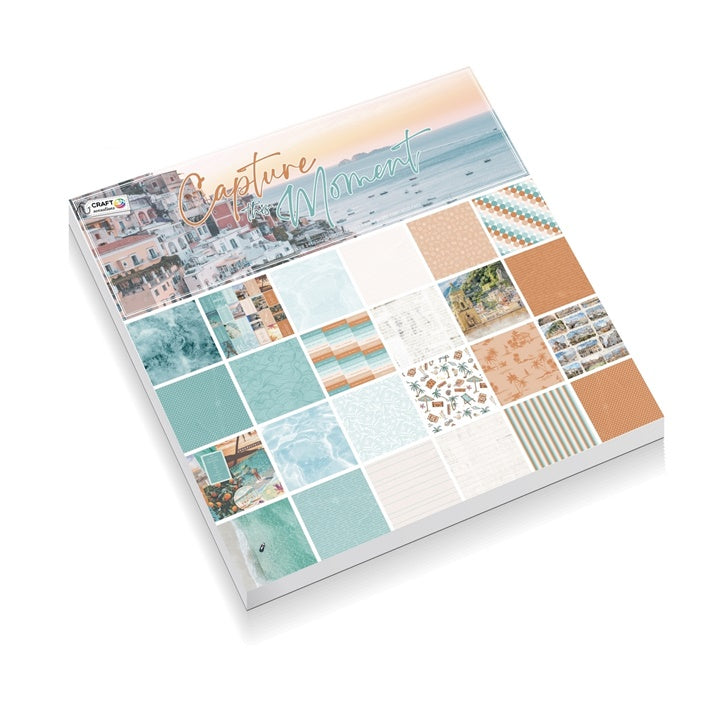Scrapbooking Paper, 24 Sheets, 30.5 x 30.5 - Sea Motif