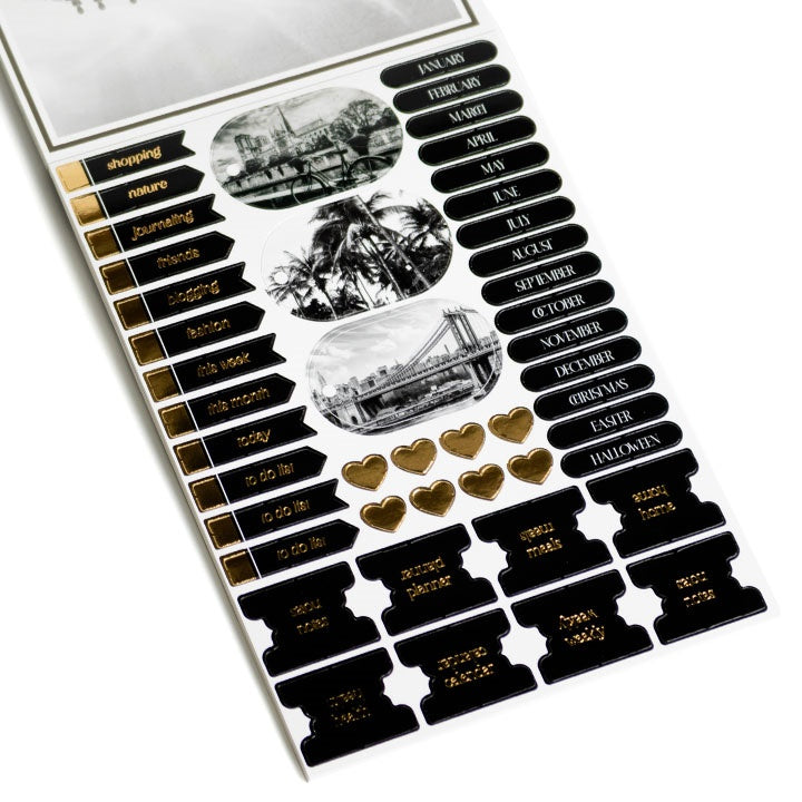 Scrapbooking Paper Pad, A5, 24 Sheets, Black