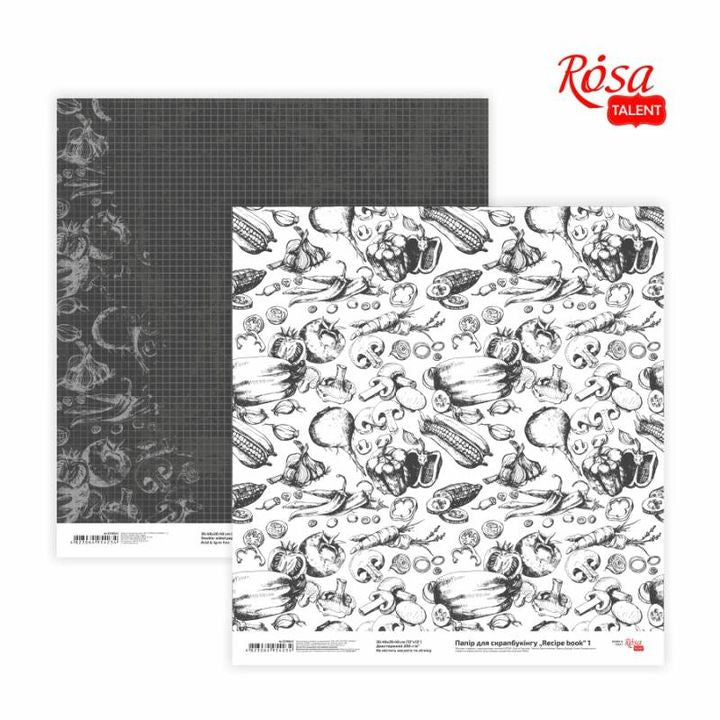 Scrapbooking Papers, 30.48 x 30.48 cm, Recipe Book | various motifs, image 1
