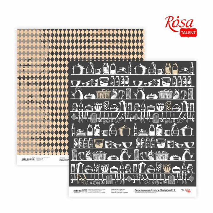 Scrapbooking Papers, 30.48 x 30.48 cm, Recipe Book | various motifs, image 2