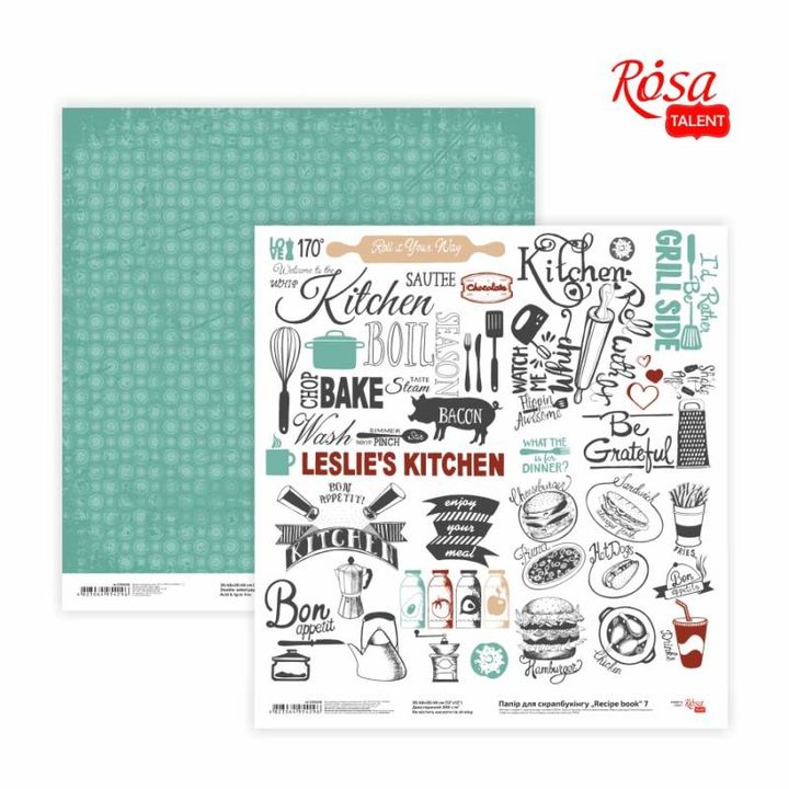 Scrapbooking Papers, 30.48 x 30.48 cm, Recipe Book | various motifs, image 5