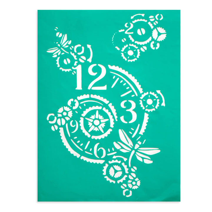 Self-Adhesive Clock Stencil