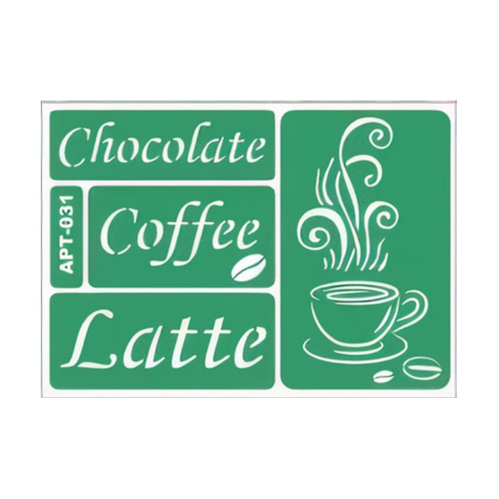 Self-Adhesive Coffee Stencil 18.5 x 13 cm