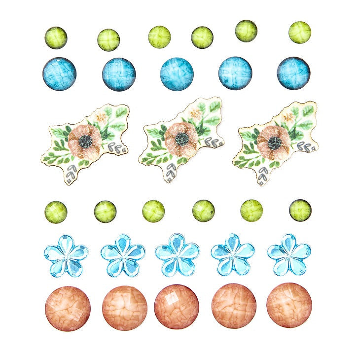 Self-Adhesive Decorative Rhinestones, 30 pcs