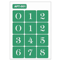 Self-Adhesive Number Stencil 16 x 12 cm