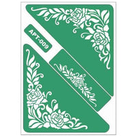 Self-Adhesive Roses Stencil 19 x 13 cm