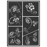 Self-Adhesive Stencil Asia Design A3
