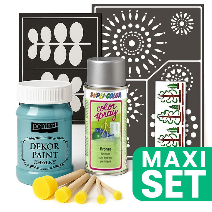 Set for Furniture Renovation with Silver Spray Paint - Turquoise — image 2