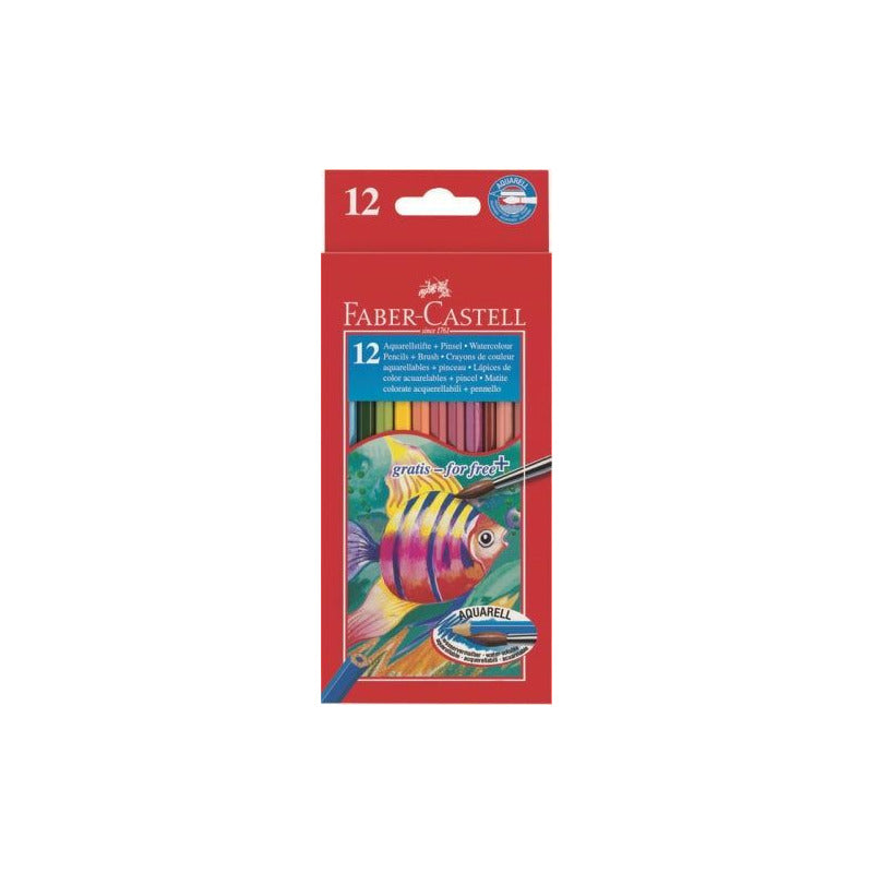 Set of 12 Watercolor Colored Pencils in Paper Box