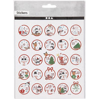 Set of 25 Christmas Stickers