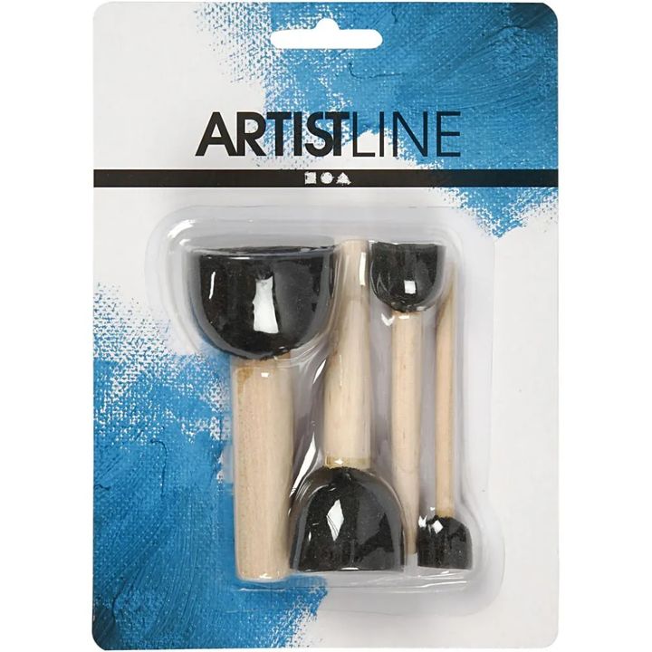 Set of 4 foam brushes, image 1