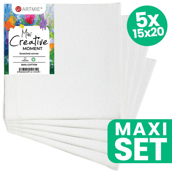 Set of 5 ARTMiE Mini Hobby Stretched Canvases, 15 x 20 cm — image 1