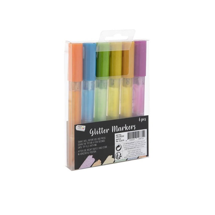 Set of 6 Glitter Markers, image 3