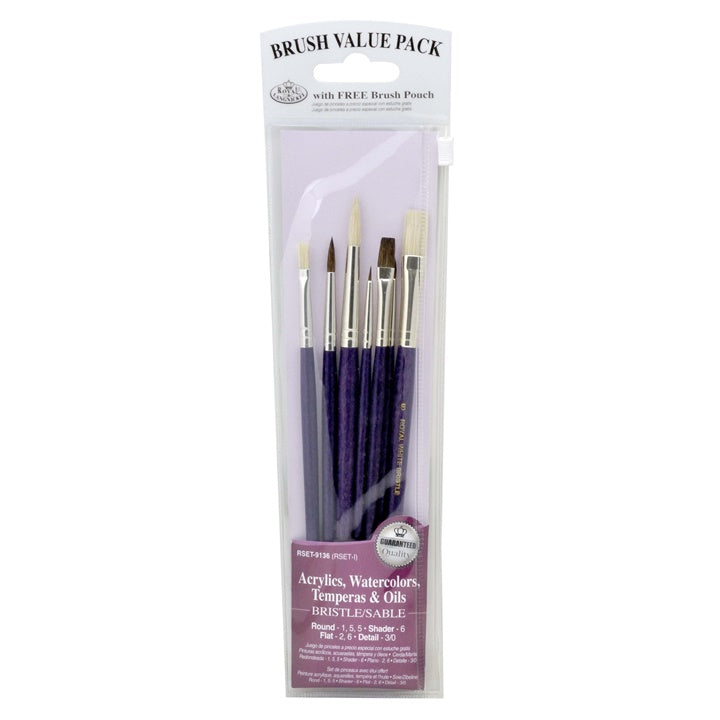 Set of 7 Natural Sable Brushes