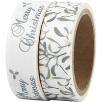Set of washi tapes Mistletoe and Merry Christmas — image 1