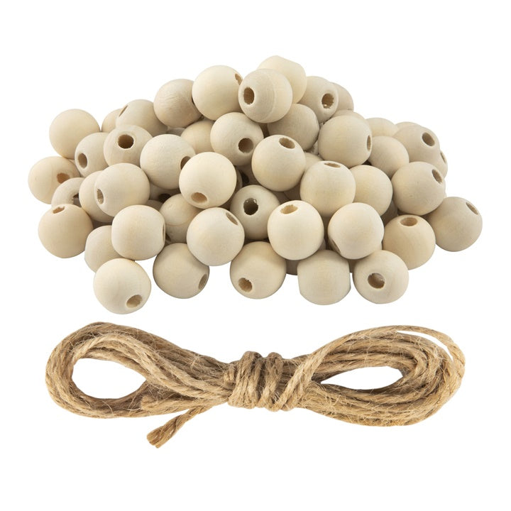Set of wooden beads XMAS STARS, image 1