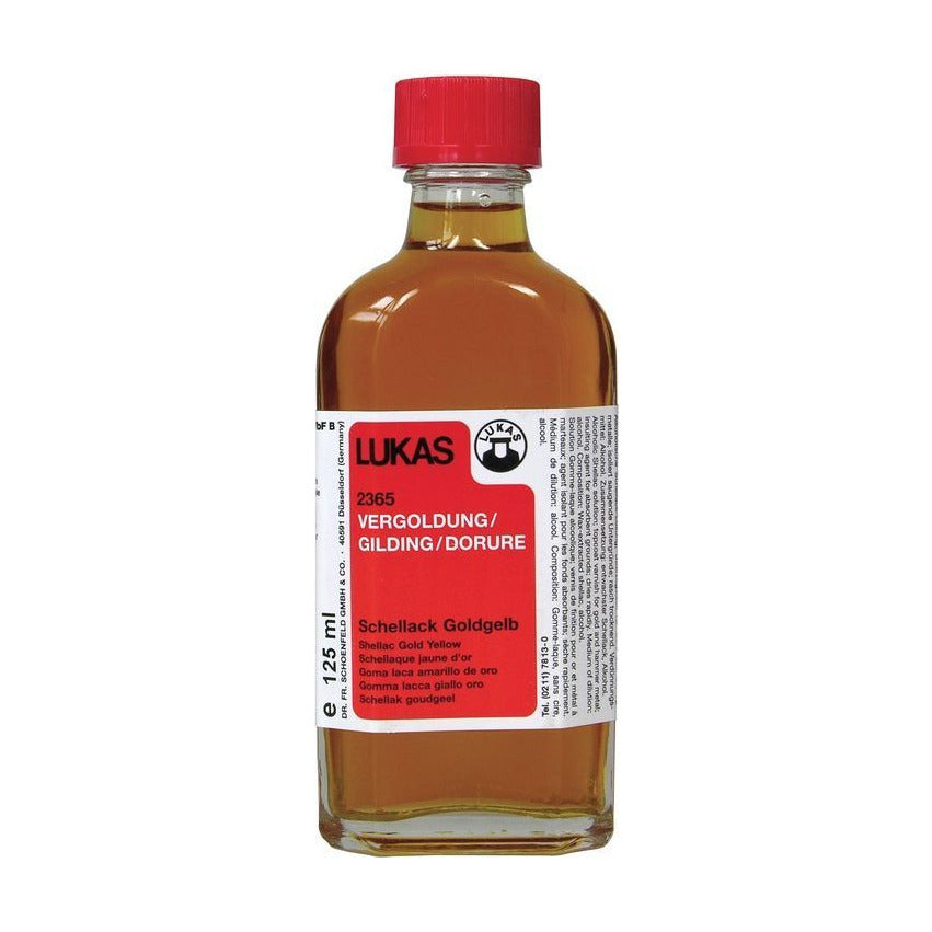Shellac Medium LUKAS Shellac Solution Golden Yellow 125 ml