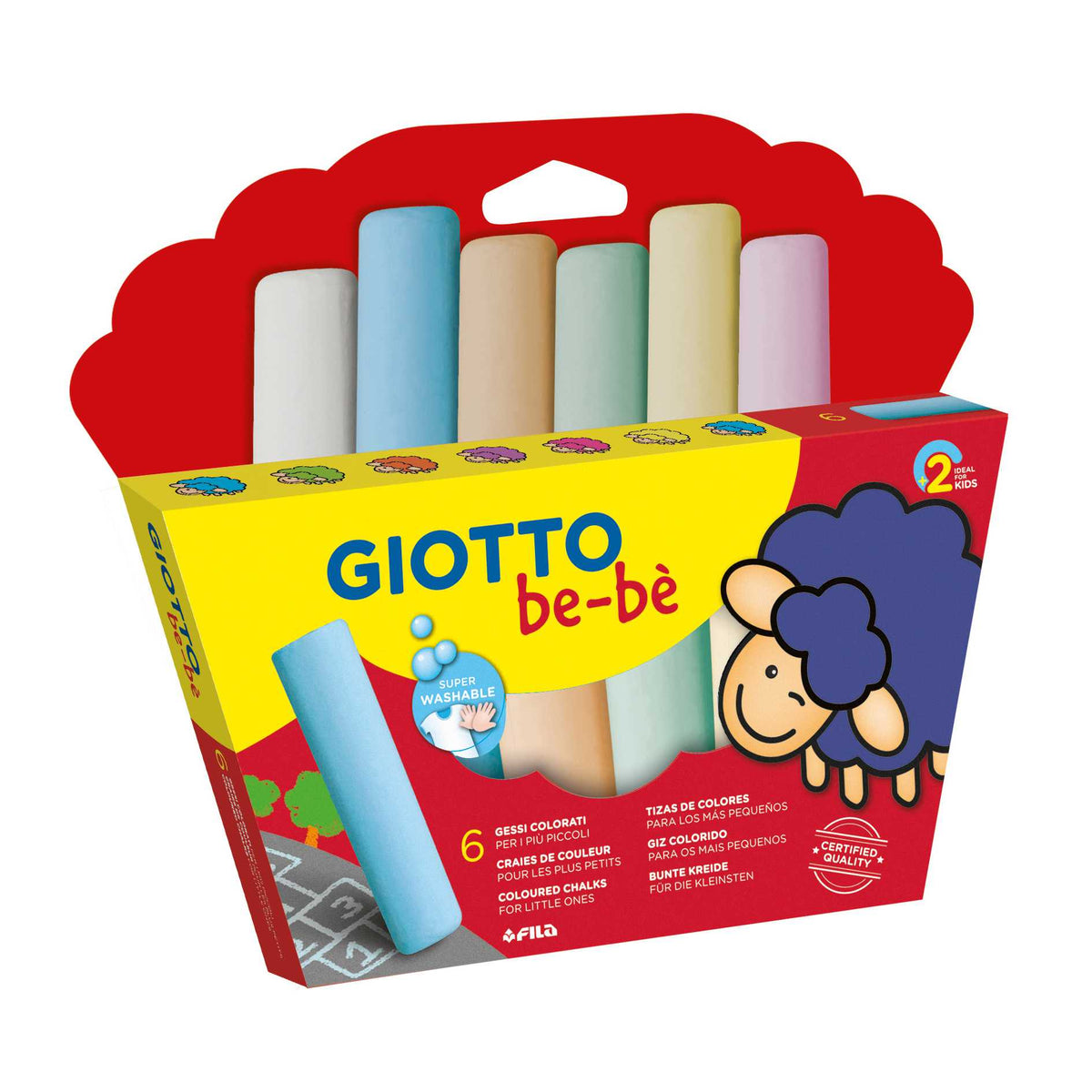 Sidewalk Chalks GIOTTO be-bè - 6 pcs