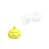 Silicone Casting Mold 9.1x4.5x4 cm - Faceted Jewelry Box — image 1