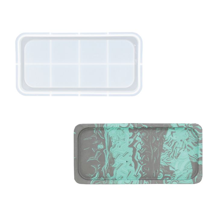 Silicone Mold for Casting, 18.2x9.3x1.2 cm, Rectangular Tray — image 1