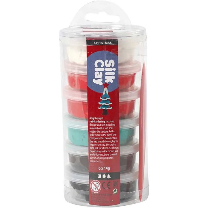 Silk Clay Christmas Modeling Clay, 6 x 14 g — image 3