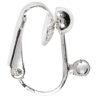 Silver Clip-On Earrings with Half Ball and Loop, Set of 6 — image 1