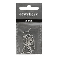Silver Earring Hooks 14 mm - 10 pcs — image 1