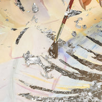 Silver metallic gilding sheets, 14 x 13 cm, 100 sheets — image 2