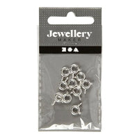 Silver Spring Ring Clasps for Jewelry, 6 mm, Set of 10 — image 1