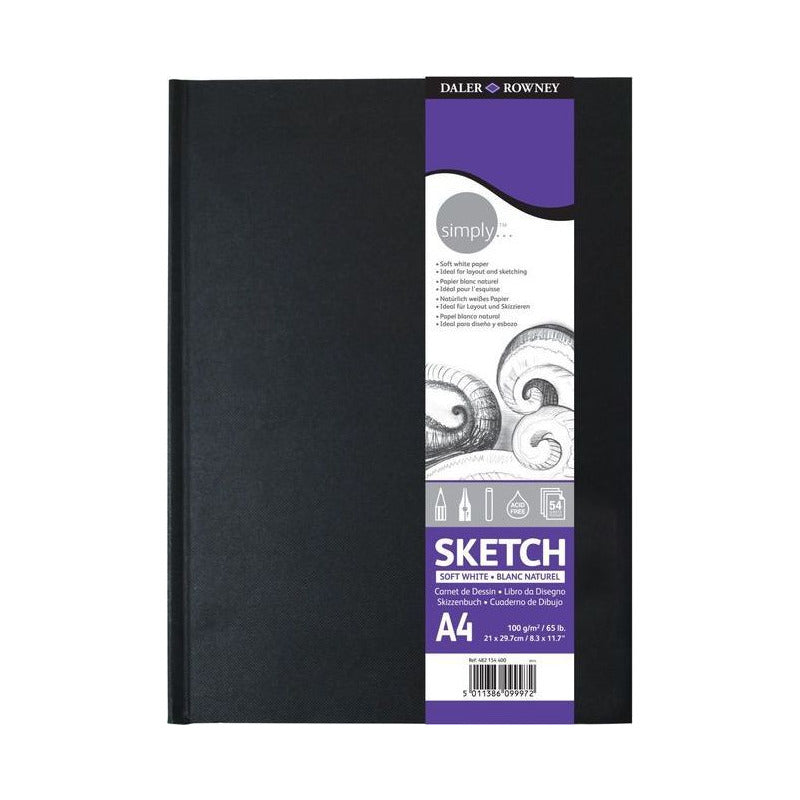 Sketchbook DALER ROWNEY Simply Extra White A4 100 g - 54 Sheets