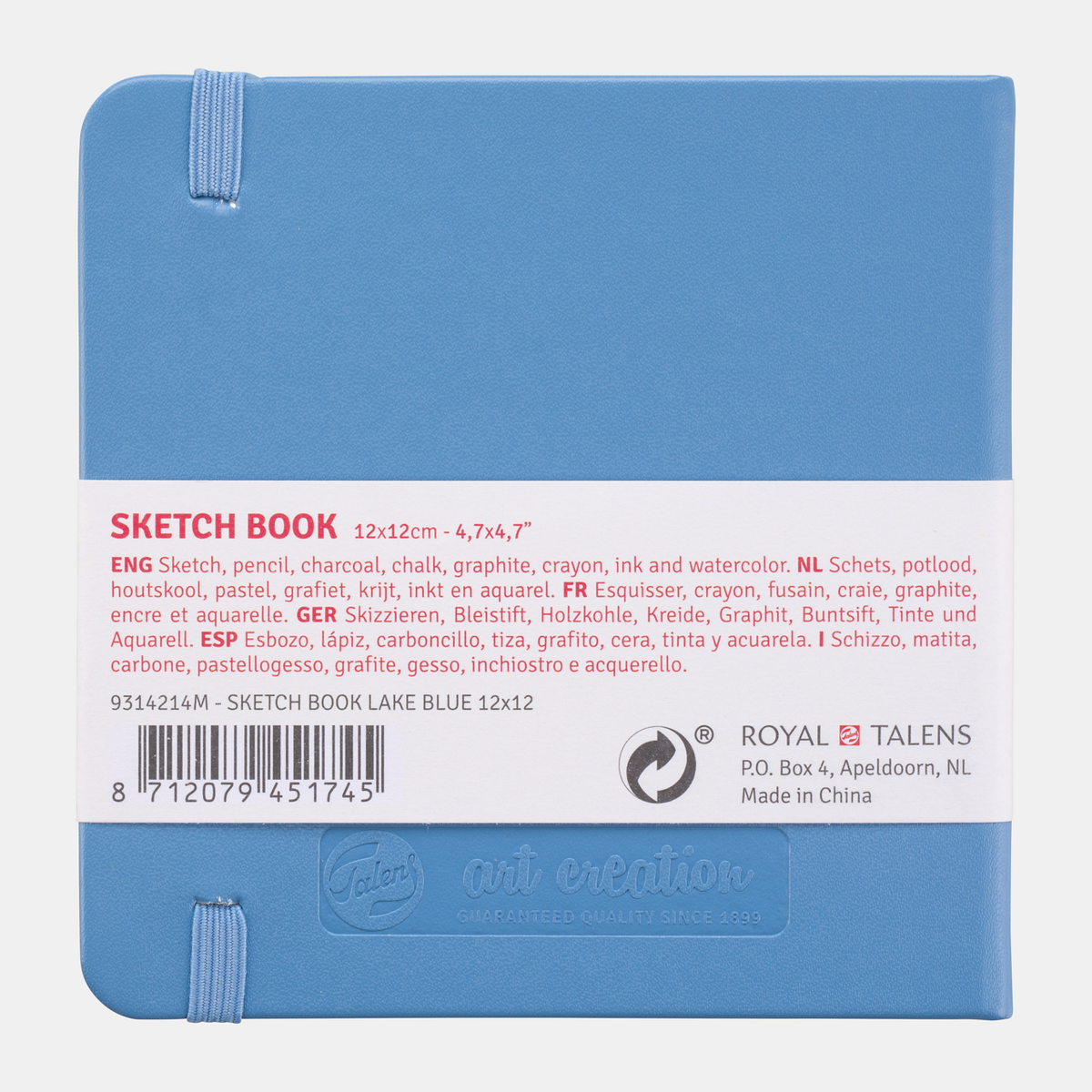 Sketchbook ROYAL TALENS Art Creation Light Blue 12 x 12 cm, 140 g, 80 sheets