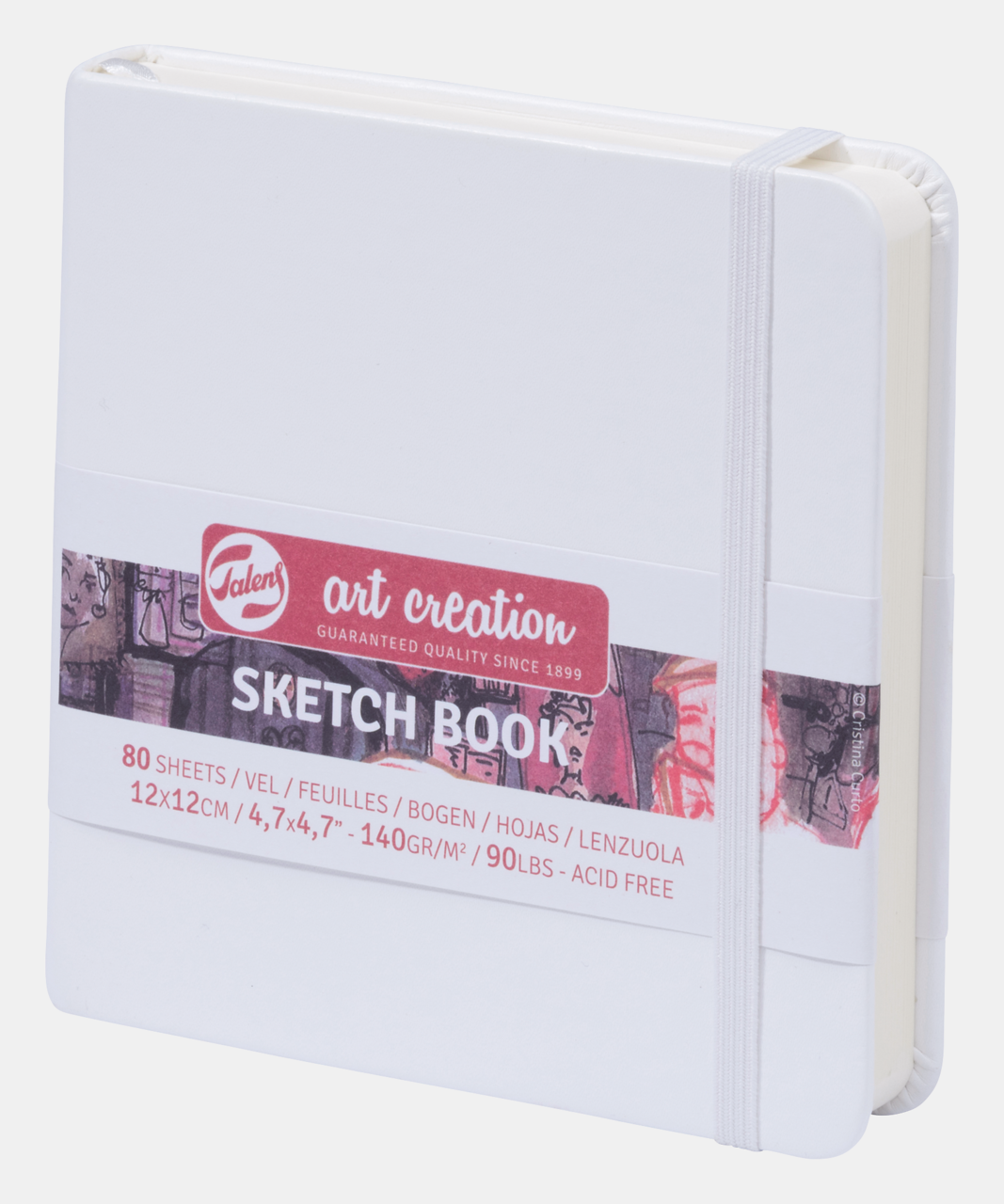 ROYAL TALENS Art Creation sketch pad, white, 12 x 12 cm, 140 g/m², 80 sheets