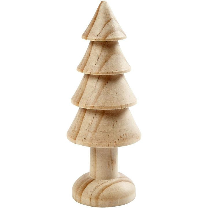 Small Wooden Christmas Tree, 10 cm