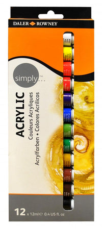 SMPL Acrylic Paint Set, 12 x 12 ml