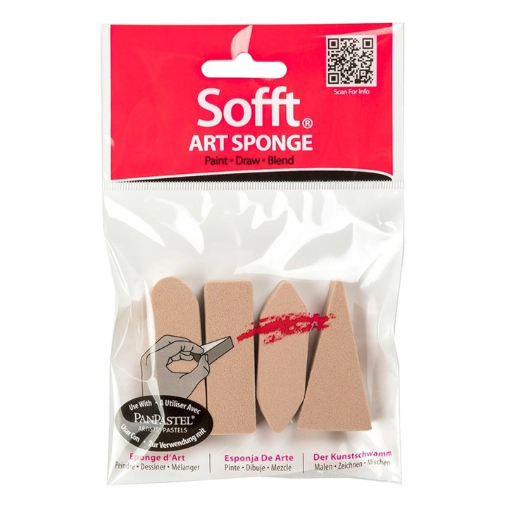 Sofft Pastel Application Sponges, Set of 4, Assorted Shapes