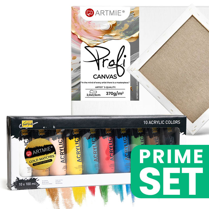 Solo Goya Acrylic Paint Set, ARTMiE Gold Matches and Canvases