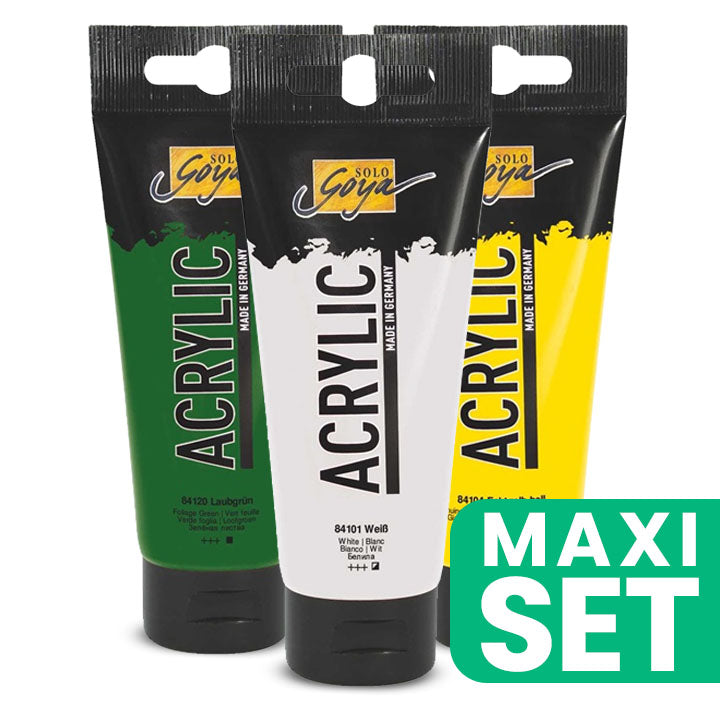 Solo Goya Acrylic Paints Set of 3 x 100 ml - Mix Your Green