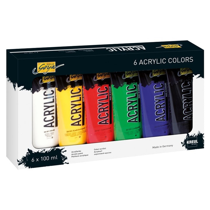 Solo Goya Acrylic Paints Set of 6 x 100 ml