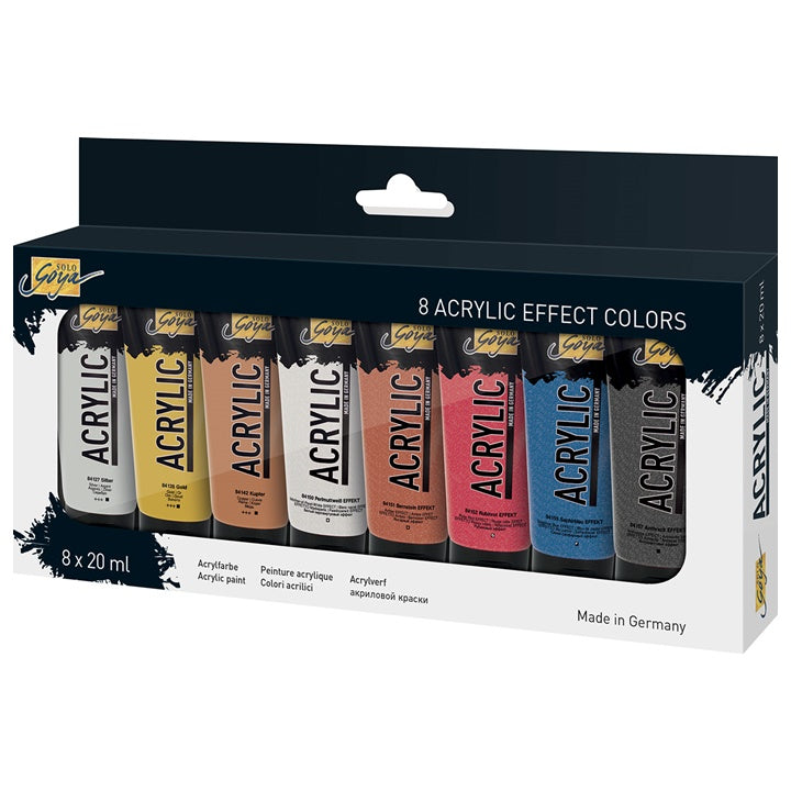 Solo Goya Effect Acrylic Paints / Set of 8 x 20 ml
